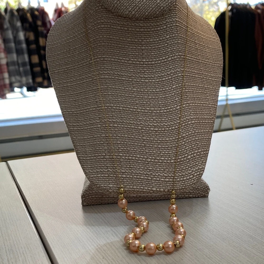 Faux pearl necklace